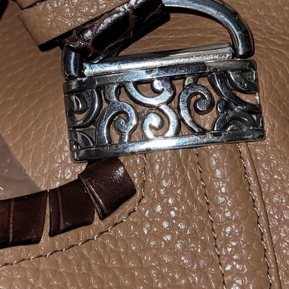 Brighton Brown Pebbled Leather Vereda Purse Satchel Shoulder Bag Read - Picture 10 of 15